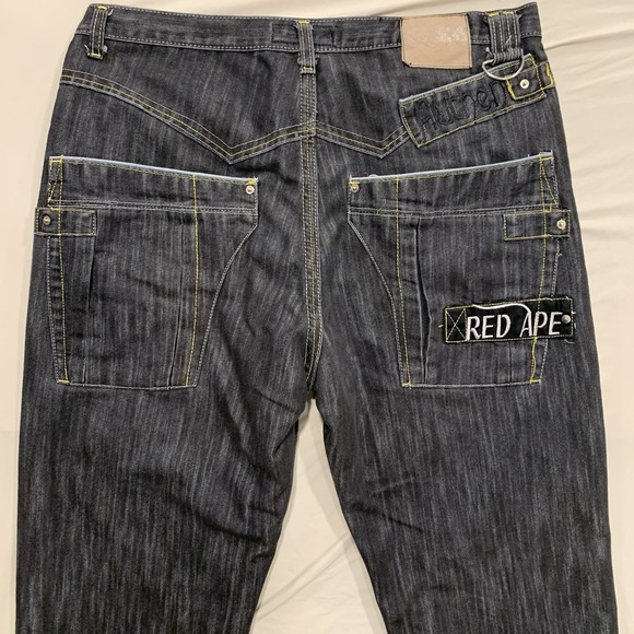 Red Ape Other - Red Ape Authentic Baggy Black Denim Jeans Mens Size 40X32 Y2K Skater Street Wear